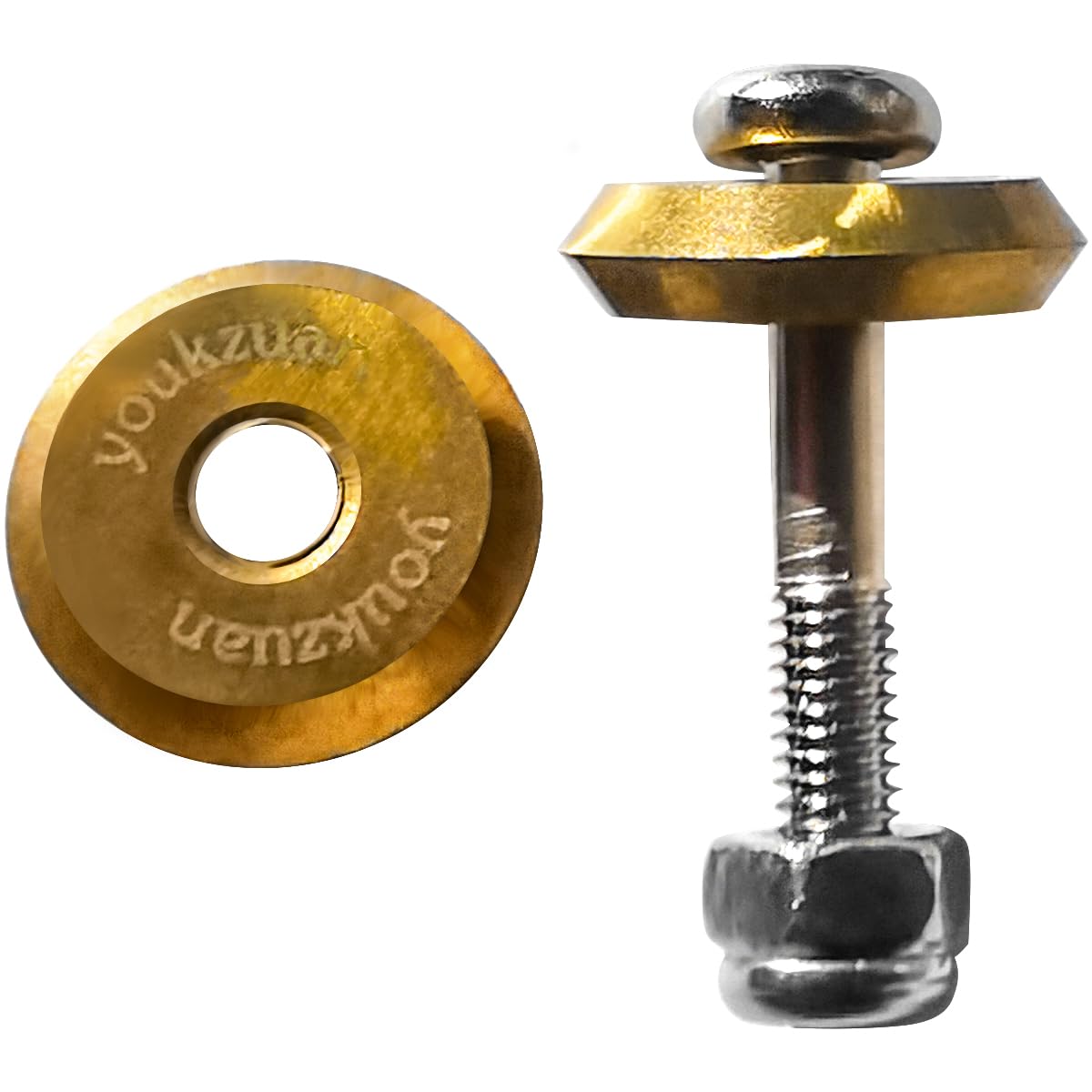 2pcs Titanium Coated Tile Cutter 12mm Scoring Wheel 14A for All Sigma Pull Handle, Alloy Manual Ceramic Tile Cutting Wheel Replacement Blade for Ceramics, Glass, Porcelain, Ceramic Tile