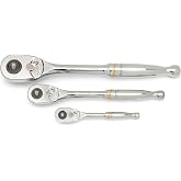 GEARWRENCH 3 Piece 1/4", 3/8&rdquo; and 1/2" Drive 90T Ratchet Set | 81310T