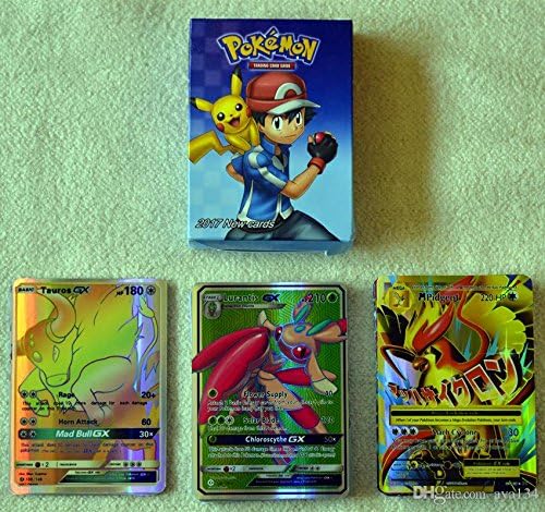 Sasha Kids 2017 latest Pokemon Card Games 60 / set (25 Sun and Moon GX+35 Zhang EX Mega card)