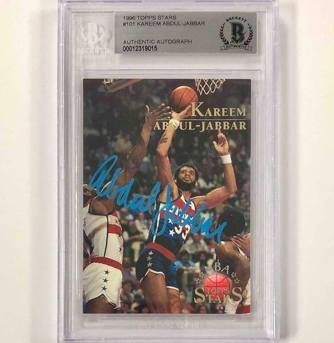 kareem abdul jabbar autographed basketball