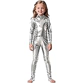 Wildarms Girls Unitards Long Sleeve Full Body Leotard Kids Turtleneck Bodysuit for Dance Costume Gymnastics 1-13 Years