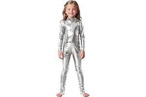 Wildarms Girls Unitards Long Sleeve Full Body Leotard Kids Turtleneck Bodysuit for Dance Costume Gymnastics 1-13 Years