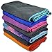 Yoga Mate Soft, Sweat Absorbent, Non-Slip Bikram Yoga Mat Size Towel, Blue, Light Blue Trim
