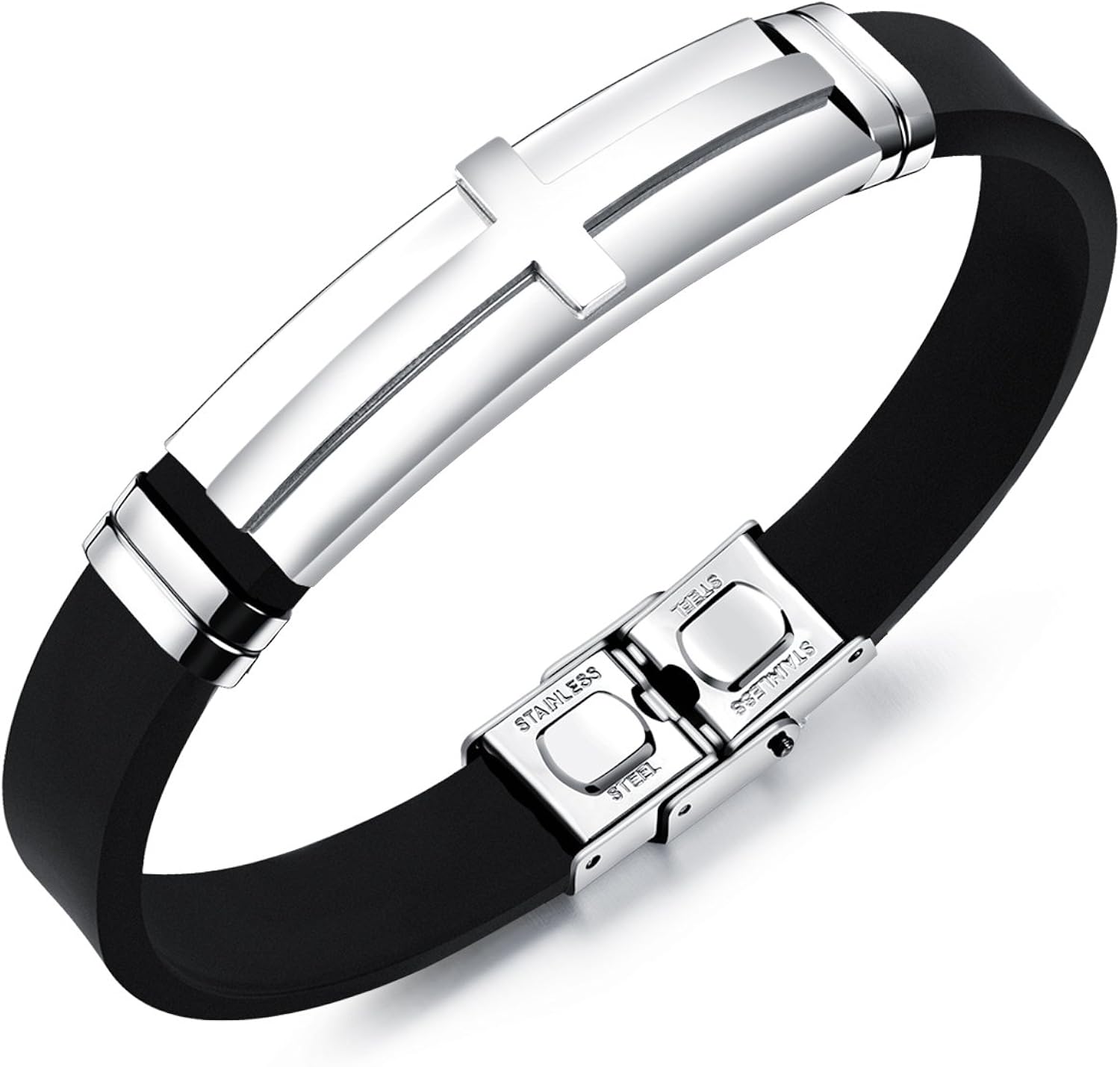 Handmade Genuine Silicone Cross Wrap Bracelets for Men Women Sport