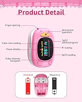 HealthTree Child Pulse Oximeter Oxygen Monitor for Kids OLED Display view 2