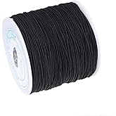 1mm Black Elastic Cord Beading Thread Stretch String for Bracelet Making