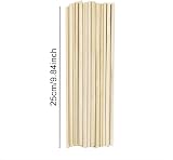SZCXDKJ 50 Pack Unfinished Wood Dowels 250mm x 5mm for Crafts DIY view 2