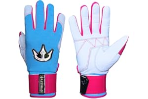DYNASTY BASEBALL Bomb Squad Batting Gloves - Premium Goat Skin Leather, Full Wrist Support, Youth & Adult Sizes