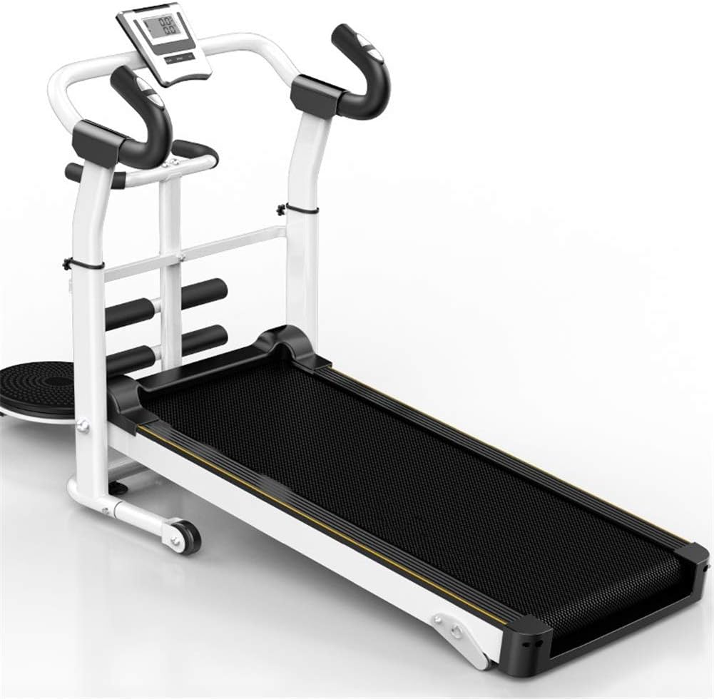 LZ Treadmill Household Small Fitness Weight Loss Equipment Mini Folding Mechanical Walking Machine Indoor Sports Slimming 120 * 115 * 52cm (Color : A, Size : 120 * 115 * 52cm)