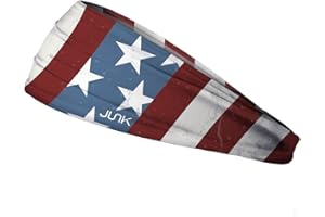 JUNK Brands Big Bang Lite Americana Headband - Moisture-Wicking, Performance Fabric, Non-Slip, Sports Sweatband for Men & Women - One Size