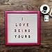 Letter board white felt 10x10 inch, Changeable small letter board, Message Board, Pink oak frame wooden letter board, Felt letter board set, Personalized message board, Free canvas bags, scissors