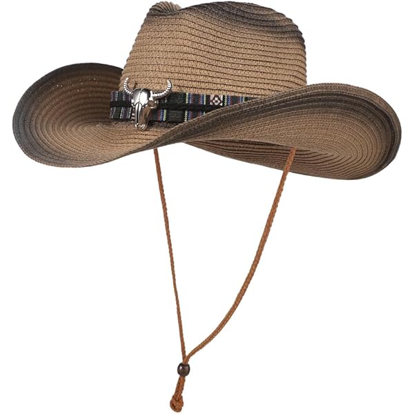 3791 Straw Cowboy Hat Brown Cowgirl Hat For Women Sun Hat Men Sparkly Western Straw Cowboy Hat for Women Men with Shape-It Brim, Hollow  main image 4