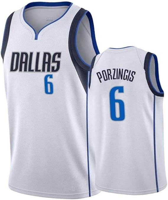 Dallas Mavericks Kristaps Porzingis # 6 Men's Basketball Jersey, Suitable for Team Training and 