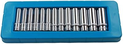 US PRO 13 Piece 1/4 in Deep Socket Set 4-14 mm