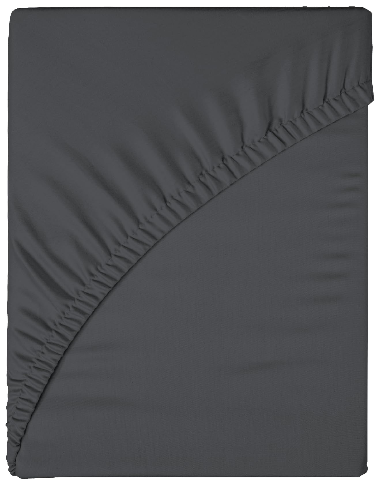 Funky Gadgets Fitted Sheets Super King Size Charcoal Deep Pocket 12 Inch (30cm) 90 GSM Soft Brushed Microfiber Bed Sheets Easy Care Bottom Sheet (183 X 200cm)