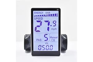 Mcezdy Ebike Display, UART No. 2 Protocol, 24V-60V Aluminum Alloy Frame Cycling Computer, Ebike LCD Display to Enrich Cycling Journey