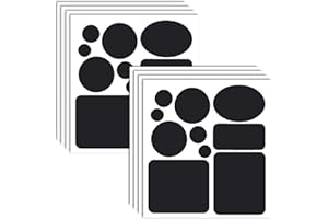 REDANHA 8 Sheet Nylon Repair Patches Black Nylon Fabric Patch Self-Adhesive Nylon Patch Waterproof Repair Patches for Down Jacket, Clothing, Bags, Tents Holes Fixing Round and Square（15 × 14 cm）