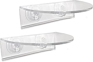 Window Garden Veg Ledge Suction Cup Window Shelf – Create an Indoor Garden, Hold Your Planter Pots, Seed Starter, Figurines on Your Window. Grow Herbs, Microgreens, Succulents, Sleek (2 Pack)