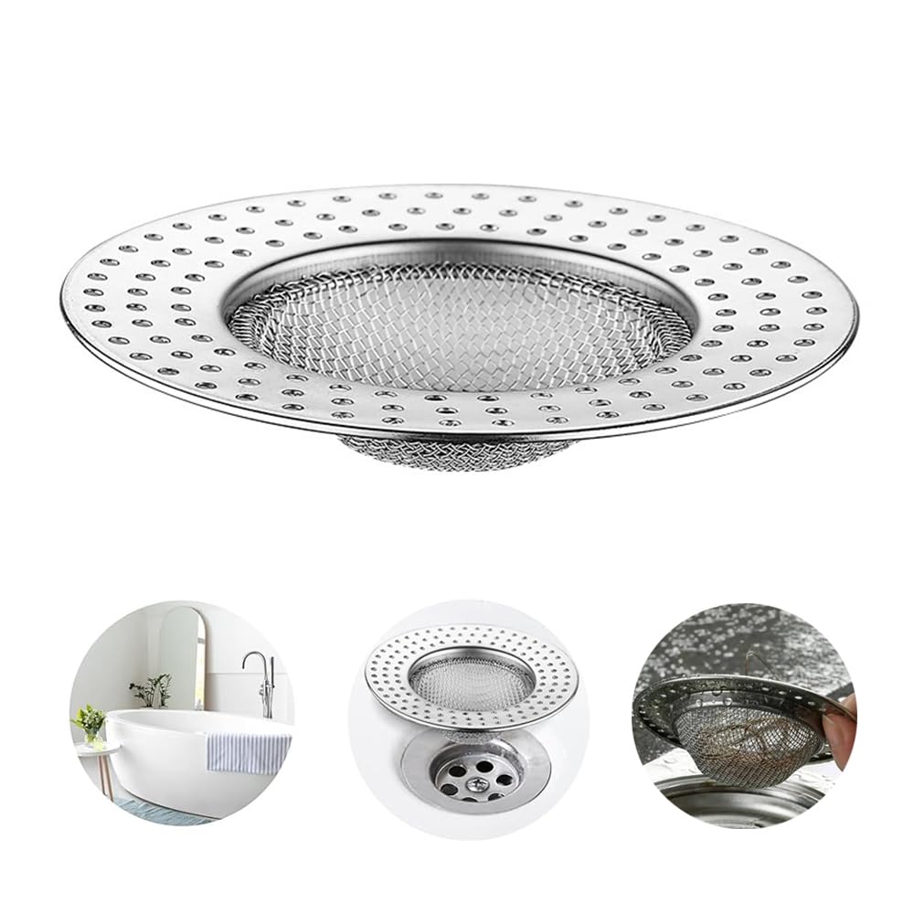 4PCS Bath Drain Hair Catcher,shower hair catcher drain protector,stainless steel bathroom sink plug strainer,sink drainer filter/stopper/sieve,kitchen plug hole strainer,shower drain cover hair trap.