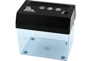 WHELPAW Portable Auto Paper Shredder - Mini USB Document Cutter, Strip Cutting Machine for Office Stationery, Black