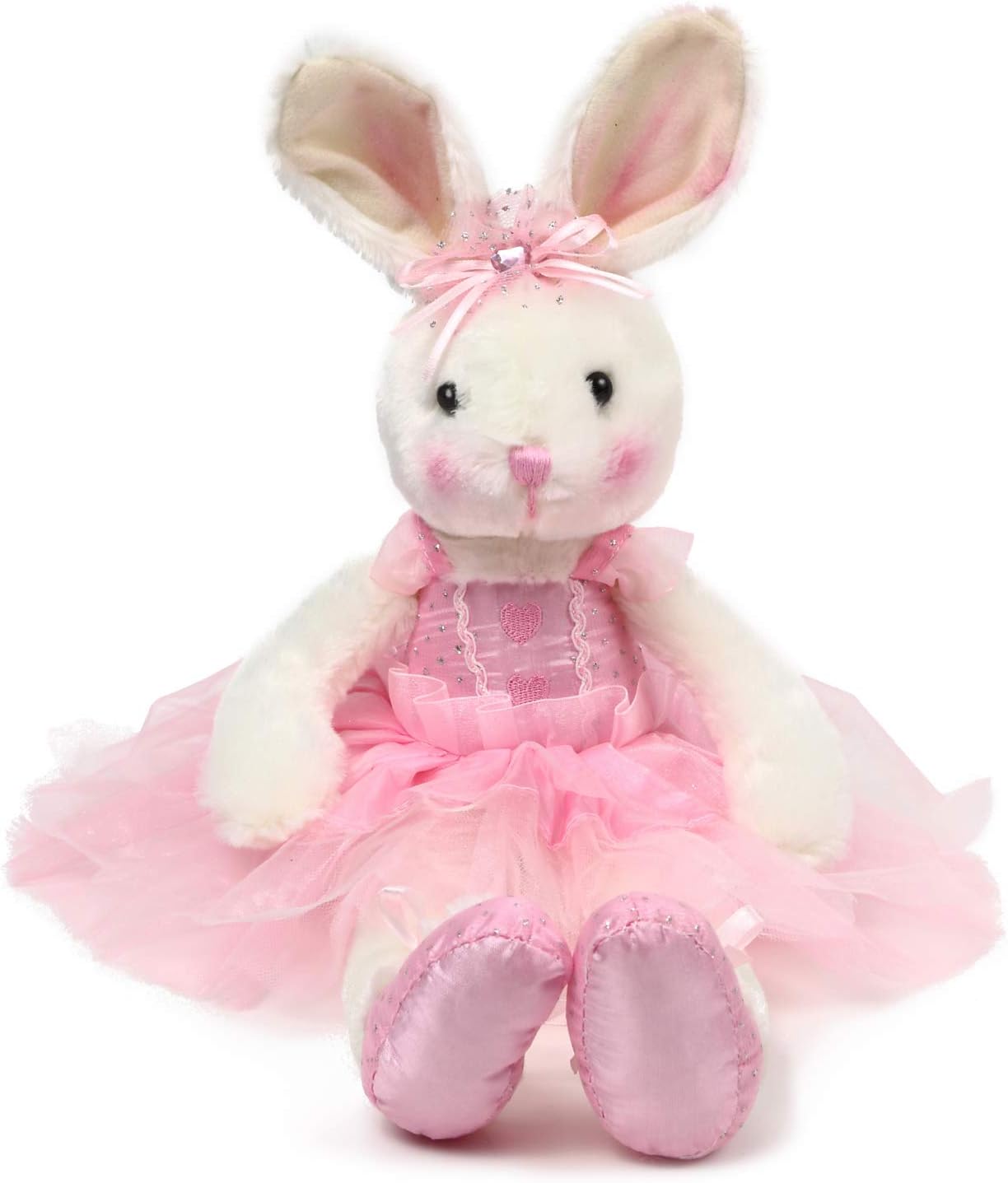 Amazon バレエ ぬいぐるみ プリマ ラビット 小 うさぎ ピンク ヘアピン付き バレリーナ チュチュ を着た かわいい うさぎのぬいぐるみ 人形 ドール おもちゃ