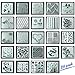 Eliseo 24 PCS Mix Pattern Journal Stencil Plastic Planner Set for Journal / Notebook / Diary / Scrapbook DIY Drawing Template Stencil 5x5 Inch