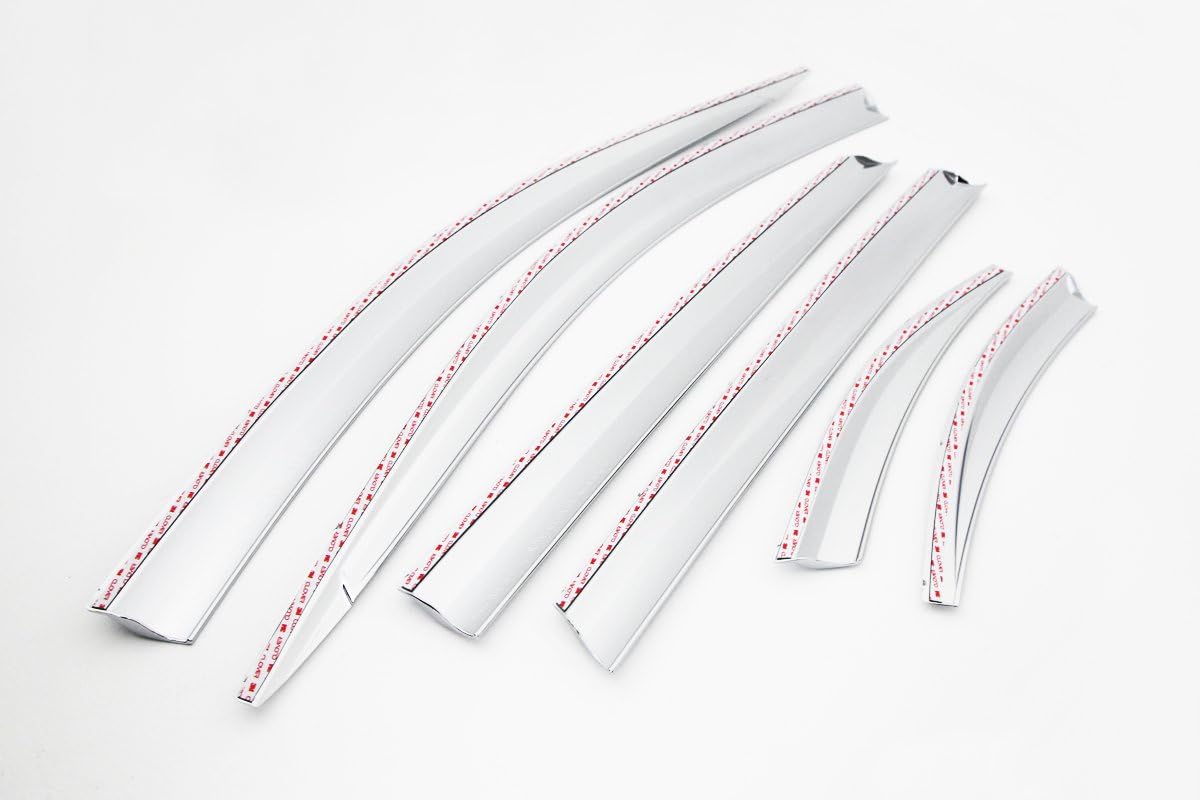 Chrome Side Wind Deflectors Window Visors Rain Guards 6p for 2020 KIA