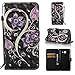 Firefish Galaxy J7 V Case / Galaxy J7 Perx Case / Galaxy J7 Sky Pro / J7 Prime / Galaxy Halo / J7 2017 Case, Magnetic PU Wallet Cover Durable Stand Cover Credit Card Holder Birthday Gift-Purple
