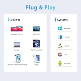 Avigers USB C Hub Ethernet Adapter 8 in 1 100W PD 4K SD/TF USB-C port view 8