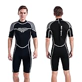 GoldFin Mens Wetsuit, 3mm Shorty Back Zip Wetsuits for Men