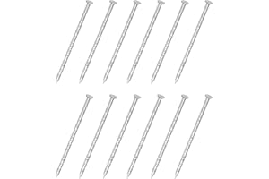 uxcell 40Pcs Fence Deck Nails, 4 Inch 304 Stainless Steel Spiral Deck Nail Spiral Shank Spikes for House Floor Repairing Wall