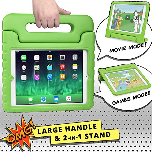 Apple iPad Air case for kids [SHOCK PROOF KIDS IPAD CASE] COOPER DYNAMO Kidproof Child iPad Air 1 Cover for Boys, Girls, Toddlers | Kid Friendly Handle & Stand, Light Weight, Screen Protector (Green) - Thumbnail 6