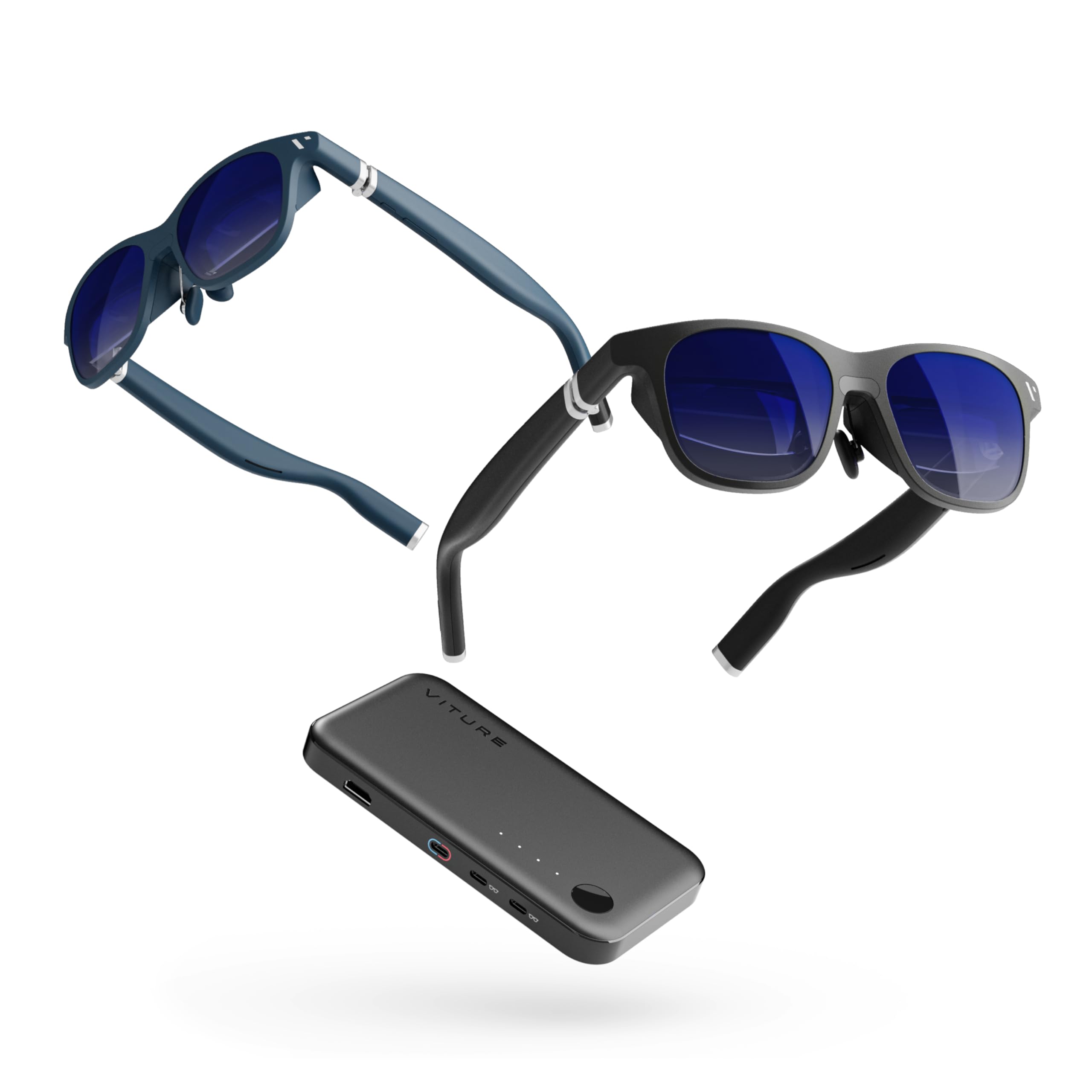 VITURE One Duo Pack: XR/AR Glasses & Mobile Dock, Compatible with Switch, Switch OLED, Handhelds, Fire TV, Chromecast, Direct Play on PS/Xbx | Co-op & Movie Sharing | 13000 mAh