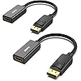 BENFEI 2 Pack DisplayPort to HDMI Adapter 4K Unidirectional DisplayPort DP Computor to HDMI Monitor Connection Adapter Compatible with Laptop PC Monitor TV Projector