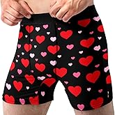 Mens Lipstick Kisses All Over Boxer Briefs Valentines Day Underwear