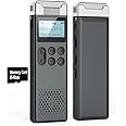 80GB Digital Voice Activated Recorder with Playback - Audio Voice Recorder for Lectures Meetings, Recording Device Dictaphone Sound Tape Recorder with Password & Card Reader