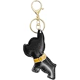 QTMY Leather Dog Keychain Keyring for Women,Purse Charms for Handbags,248