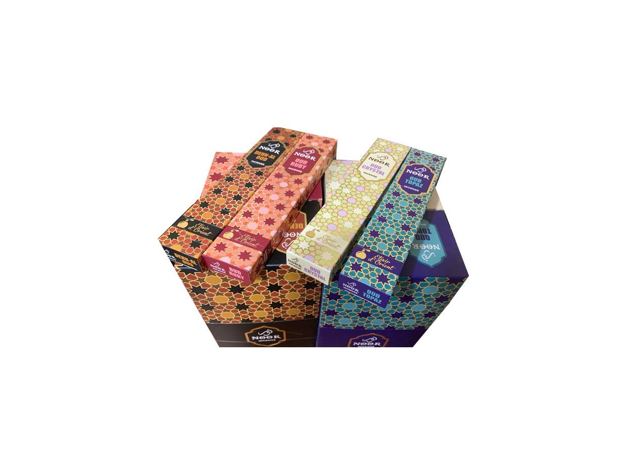 Hari darshan Elixir of the East Incense - Assorted Noor - Oud- Agarwood - 4 Boxes x 15 g