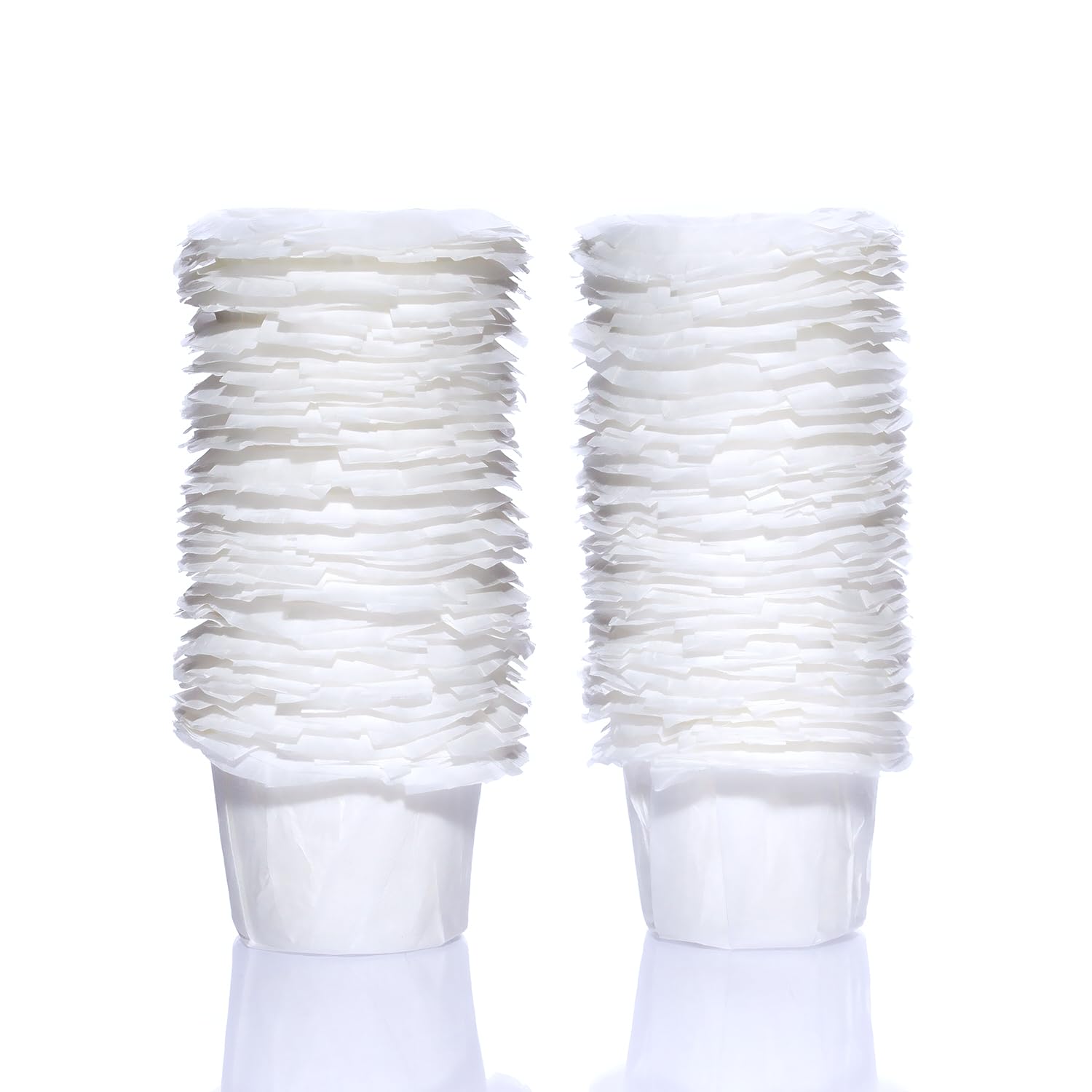 Disposable K Cup Filters, 100 Count Disposable Paper Filters for Keurig Reusable K Cups, White