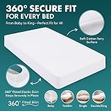 Dudu N Girlie Waterproof Cot Bed Mattress Protector 140x70 - Breathable view 5