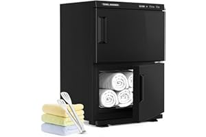 Kikihouse Large 32L Hot Towel Warmer Cabinet for Estheticians, Professional Double Door Towel Heater for Massage, Babers, Facial Spa, Hair Salon, Bathroom