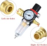 Noosverl Compressed Air Regulator Water Separator 1/4 Inch German Quick Couplers view 5