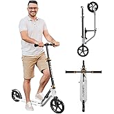 Scooter for Adults –Adult Scooter,Folding, Adjustable Height, Big Wheels, Lightweight All-Aluminum Frame | Suitable for Teens 12+ | 265lbs Weight Limit,Kick Scooter