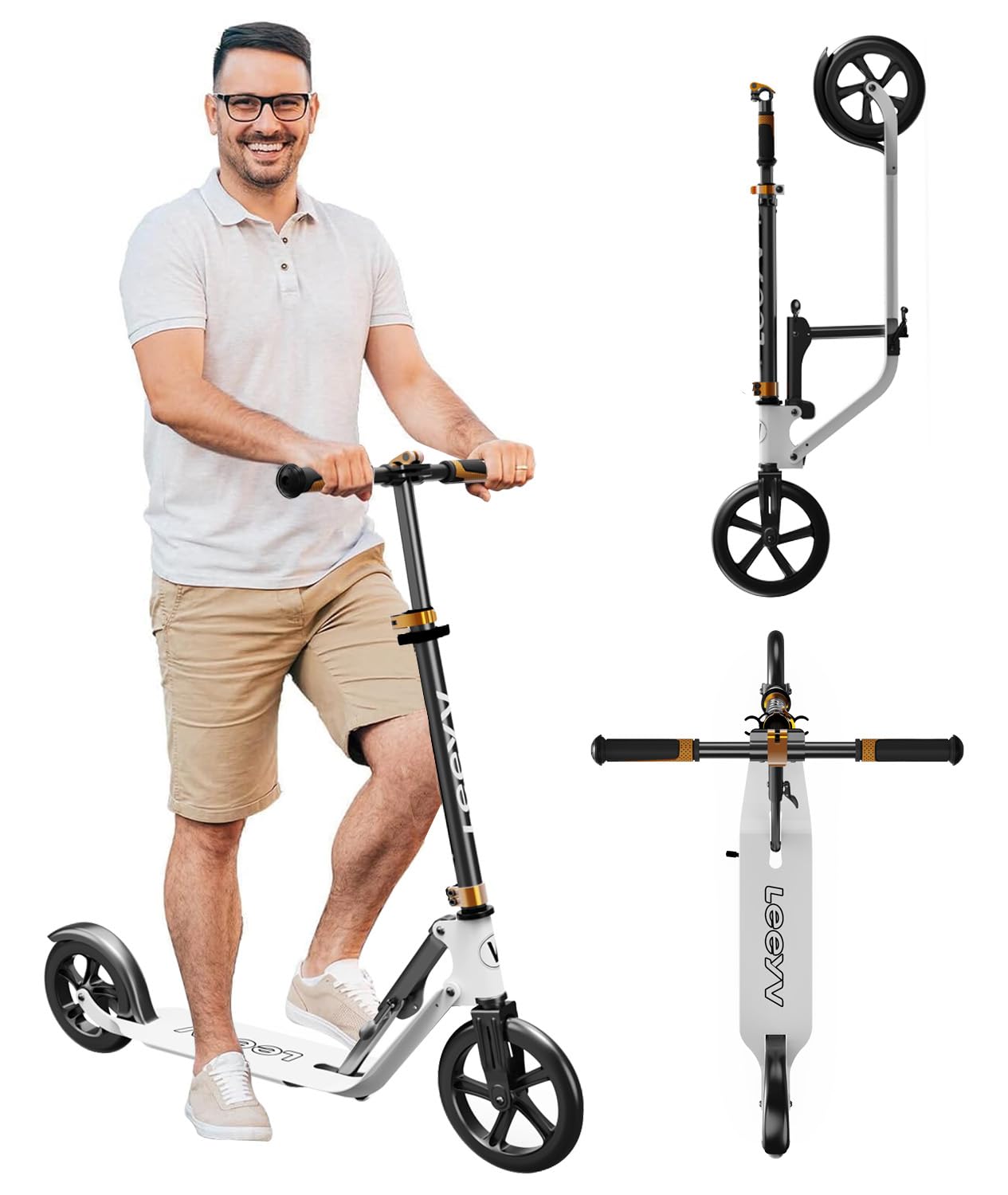 Photo 1 of Adult Scooter - Folding, Adjustable Height, Big Wheels, Lightweight All-Aluminum Frame | Suitable for Teens 12+ | 265lbs Weight Limit