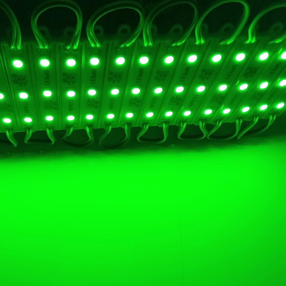 20pcs 5050 3leds Green Light LED Modules Waterproof LED Sign Backlight For Channel Letters