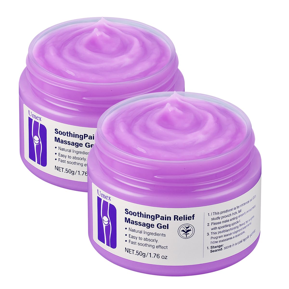 Photo 1 of 2pcs  Gel Purple, Helps Relieve Discomfort in Knees, Neck, Hands, Feet & Back, Cooling Muscle Joint Gel