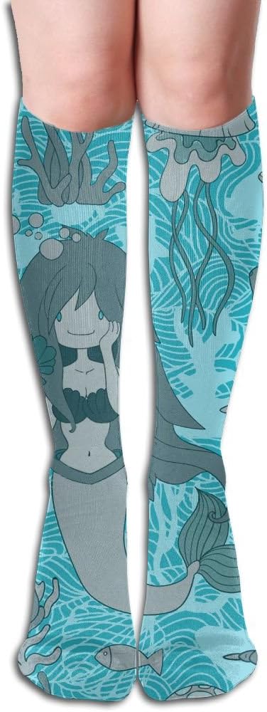 Color Starfish Womens Compression Stockings Comfortable Knee High Socks Sports Long Sock