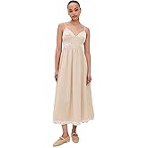 MOON RIVER Women's Spaghetti Strap Embo Artwork Midi Dress