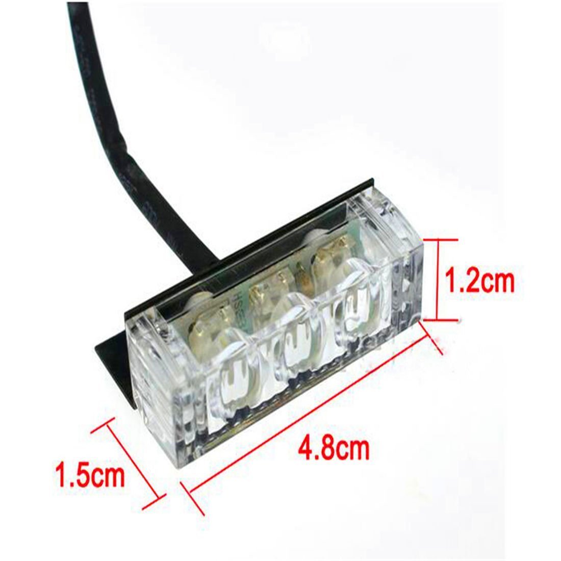 1 juego de 4 luces LED color ámbar luces de emergencia intermitente 12