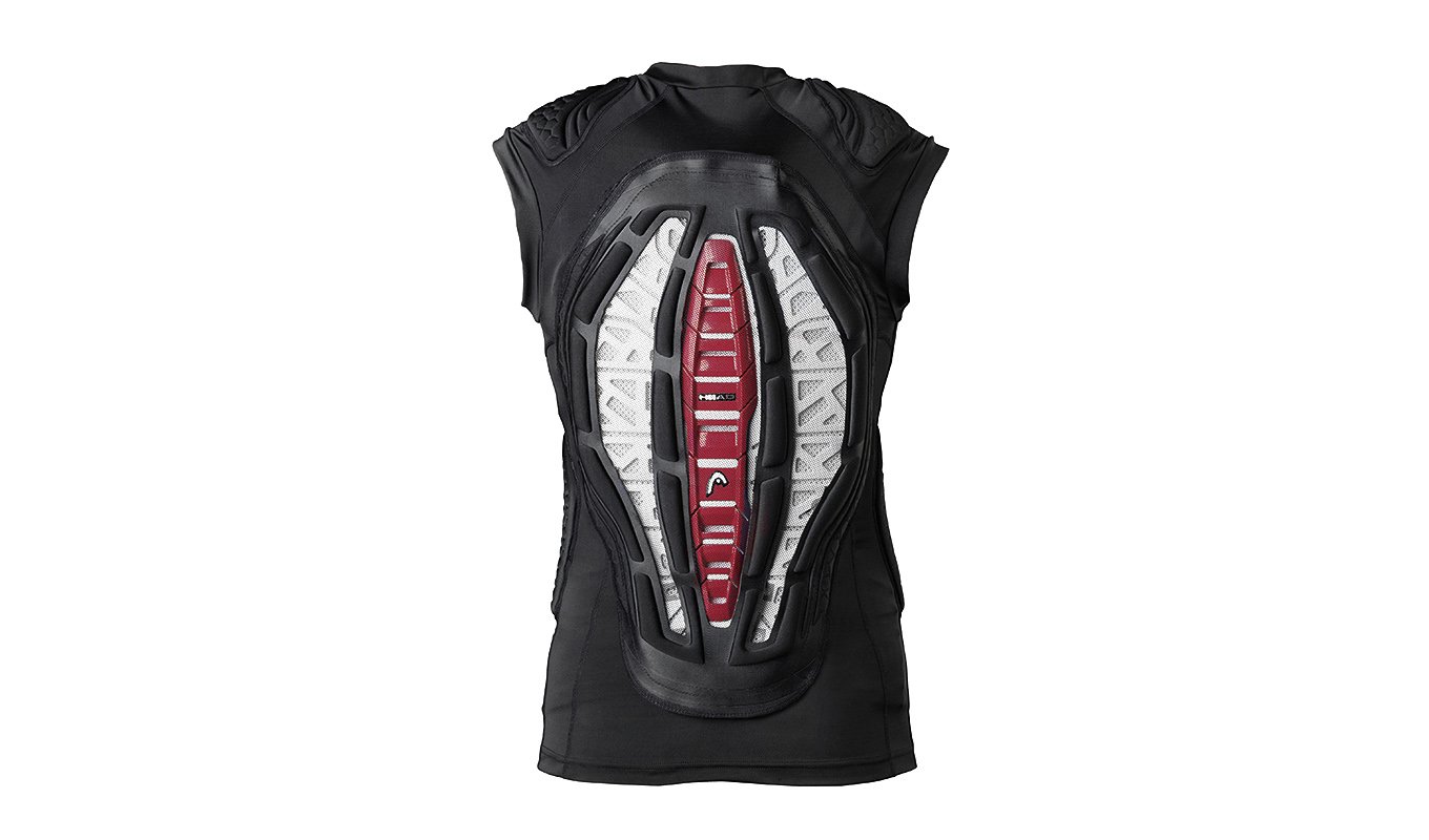 HEAD Thorac Vest Women's Back Protector - Black/White/Red, Medium
